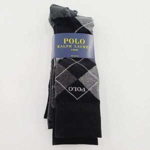 Polo Ralph Lauren 3 Pairs Dress Socks Argyle Men's